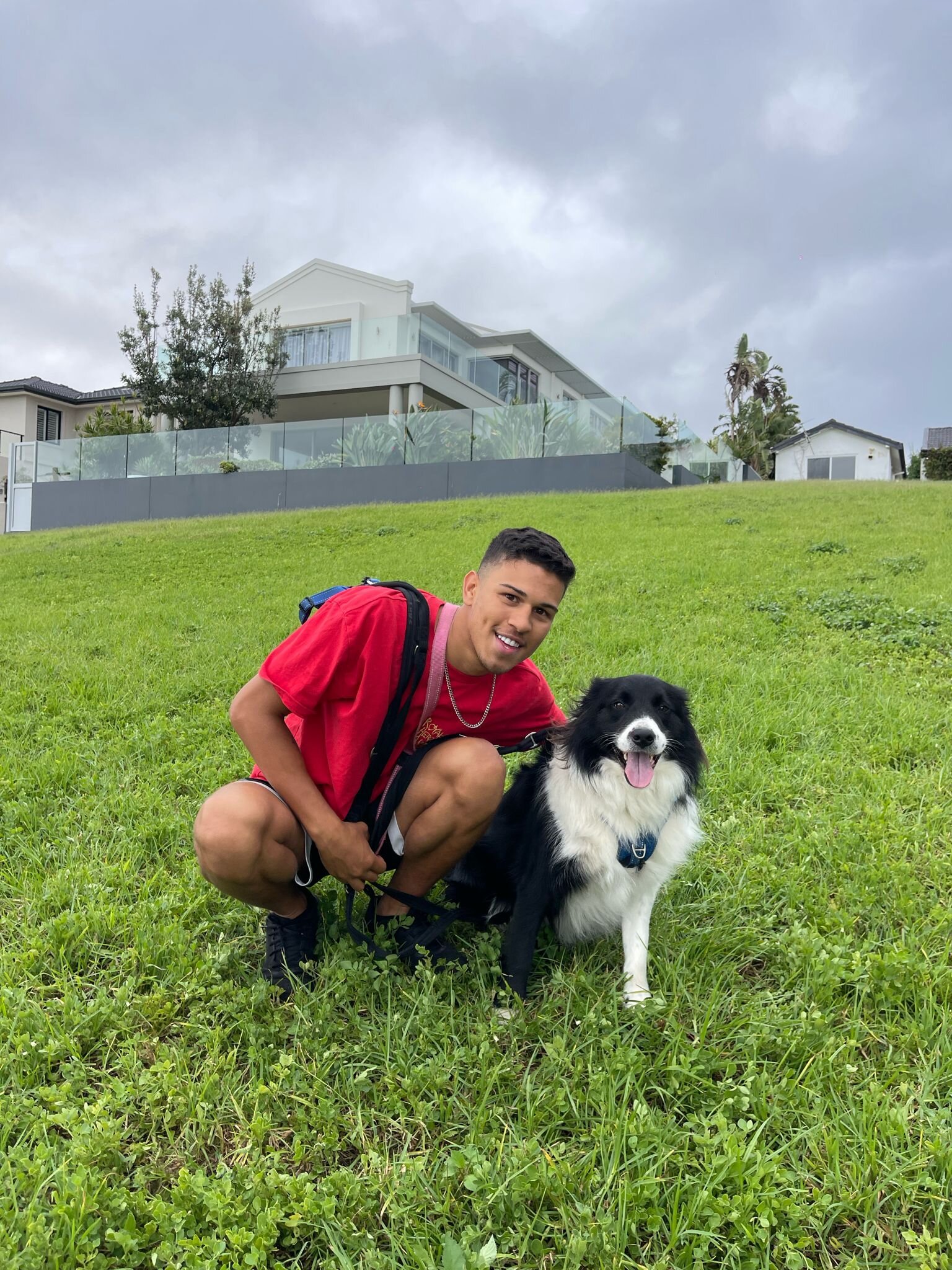 Lucas with his dog